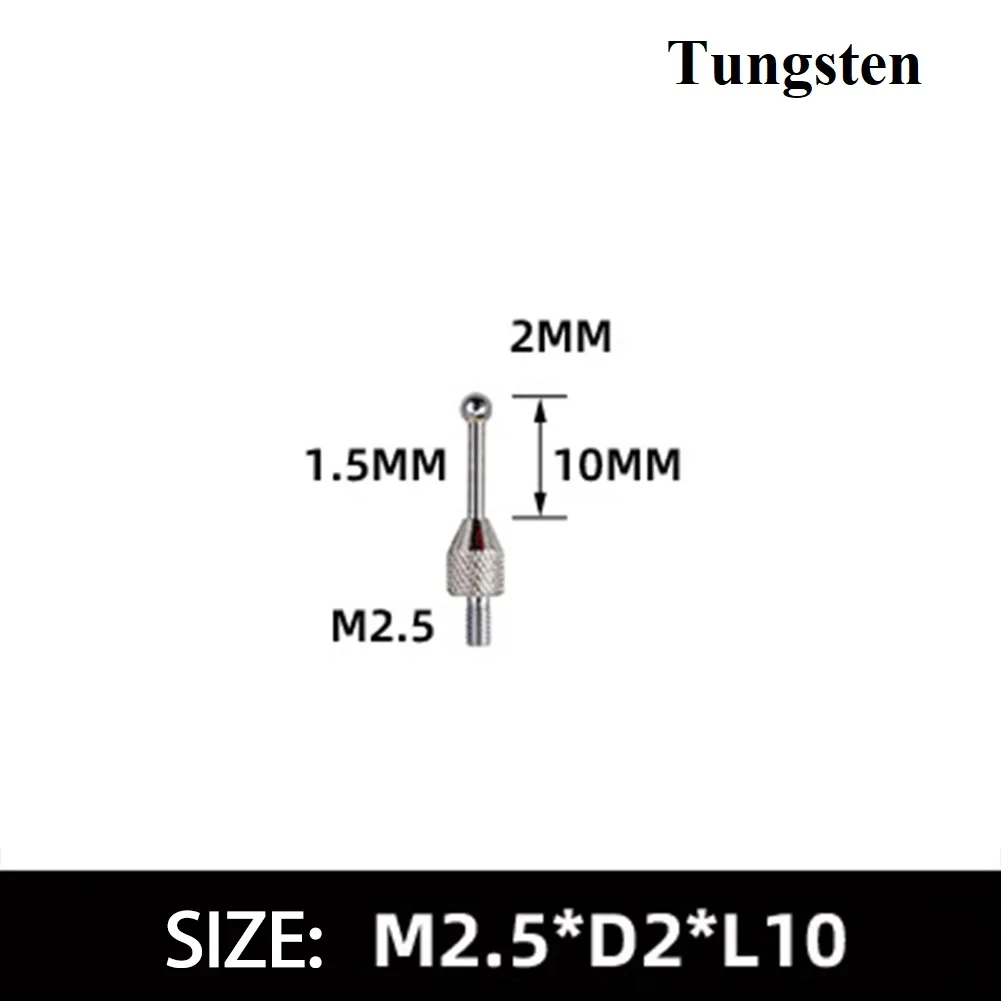 

Contact Points Reliable Carbuncle Tungsten Steel Indicator Probe with 2mm Head M25 Thread Long lasting Performance