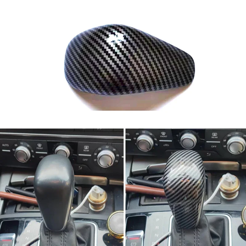 

Gear Shift Knob Cover Trim Carbon Fiber Shift Lever Patch Decoration Cover for Audi A6L A7 S6 S7 Car accessories