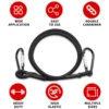 1pc 30/60/90/120/150cm Stretch Elastic Bungee Cords with Hooks lightweight Bikes Rope Tie Car Luggage Roof Rack Strap Hooks 2