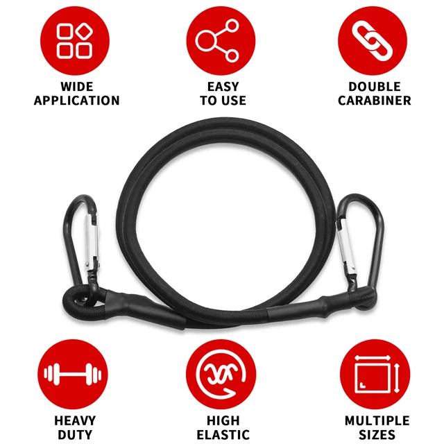 1pc 30/60/90/120/150cm Stretch Elastic Bungee Cords with Hooks lightweight Bikes Rope Tie Car Luggage Roof Rack Strap Hooks 2