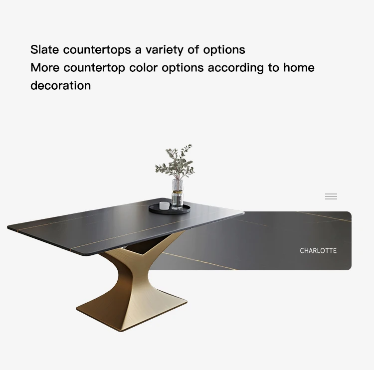 Description Picture 5 of itemNordic Large Rectangular Dining Table Restaurant Modern Luxury Dining Table Living Room Muebles Hogar Kitchen Furniture WZ