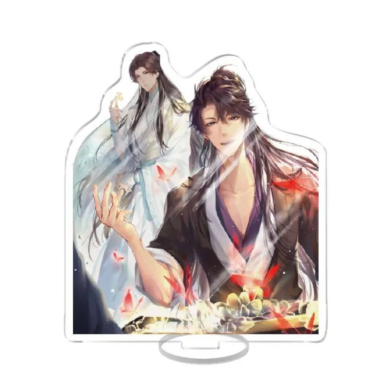 허스키와 그의 흰 고양이 시준 모란 추 와닝 아크릴 스탠딩 플레이트 피규어 코스프레 장식품 컬렉션 키체인 선물