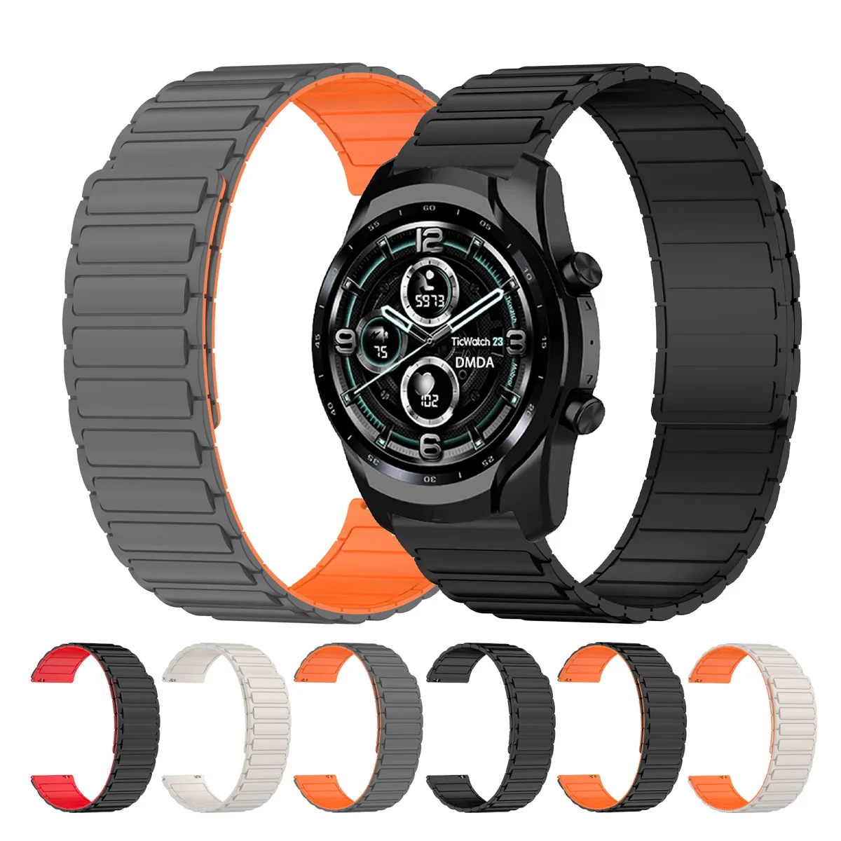 Magnetic 22mm Universal Watch Strap - Sleek Sports Band & Balanced Bracelet Design