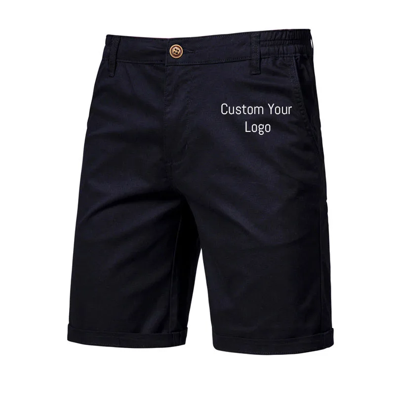 Summer New Cotton Casual Shorts Men Straight Slim Five Trousers Large Yards Solid Colour Sweatpants