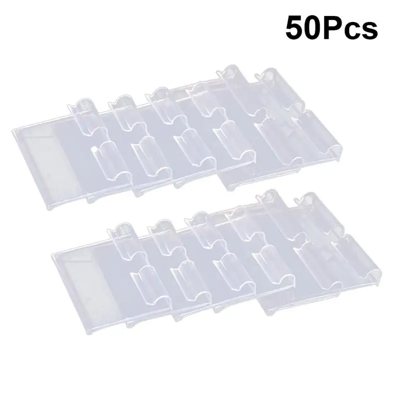 50PCS PVC Price Tags Premium PVC Price Tag For Supermarket Mall Shop Store Price Tag Of PVC Supermarket Shelf Good (Transparent)