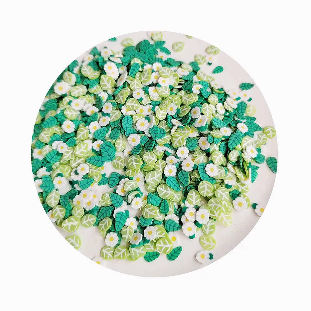

Mixed Flower Leaves Polymer Clay Nail Art Slices Sprinkles for Filler Slime Charms Bulk Crafts Making DIY Accessories