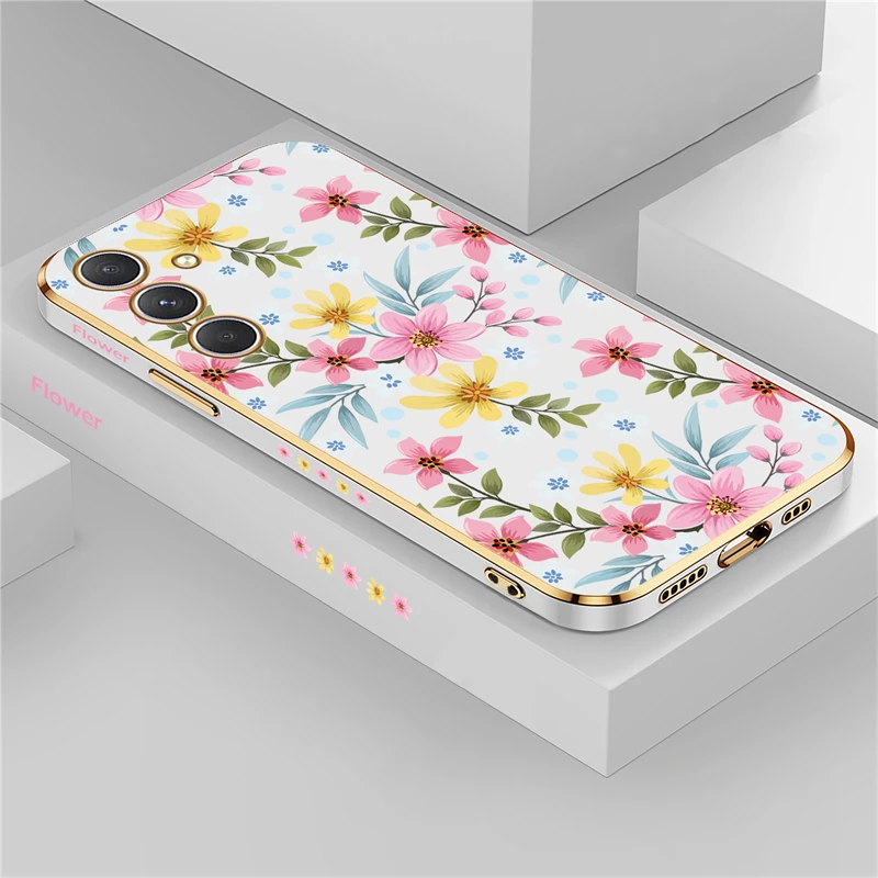 Silicone Soft Flower Shockproof Phone Case - Elegant Protective Back Cover