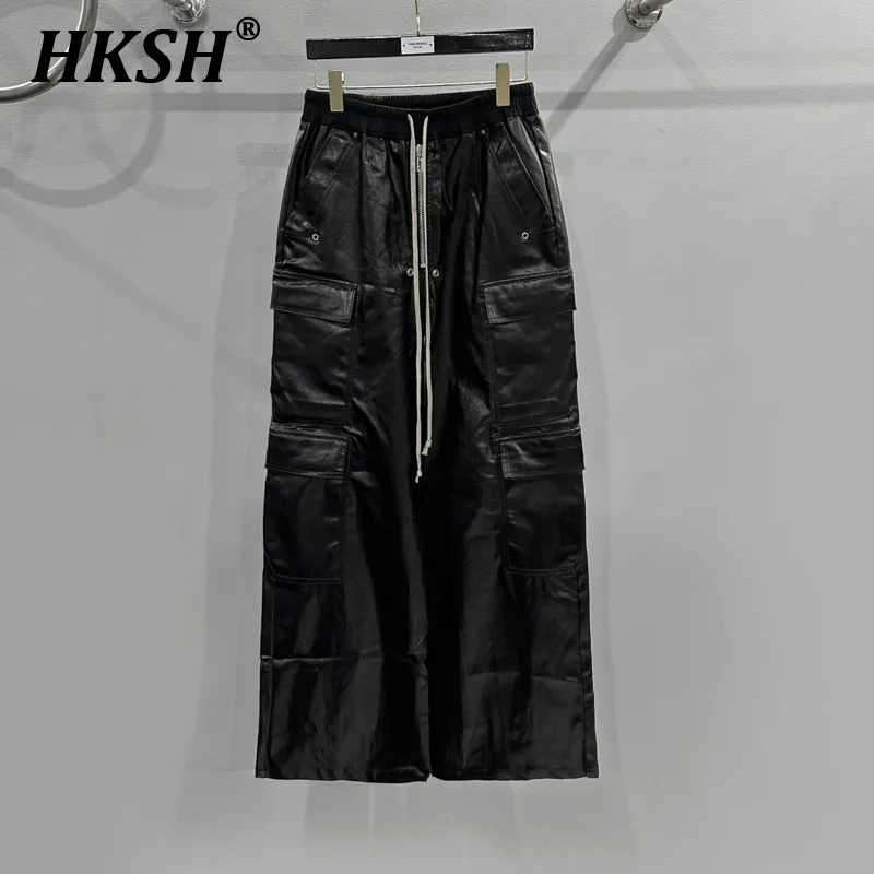 

HKSH SUBHUMAN Men's | RO Style High Street Trendy Multi Pocket Coating Motorcycle Workwear Casual Loose Wide Leg Pants