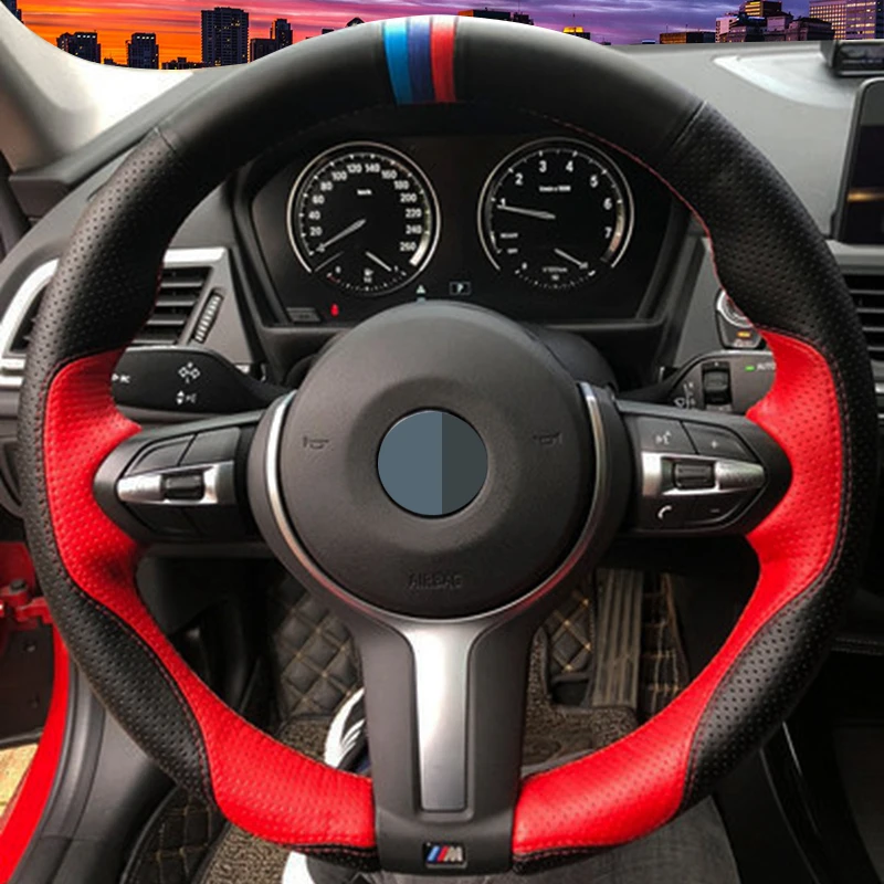 Customize Diy Genuine Leather Car Steering Wheel Cover For Bmw M Sport F30 F31 F34 F10 F11 F07