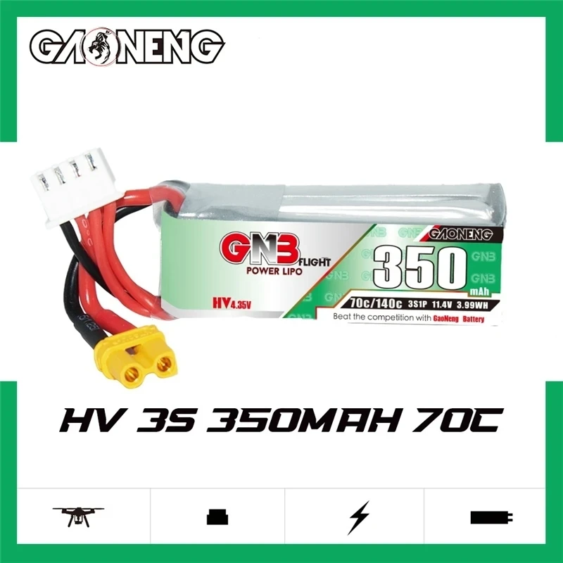 1-10PCS GAOGENG 3S GNB 11.4V 80C 300mah Lipo Battery XT30 For BETAFPV Beta75X 3S Beta65X 2S Whoop Drones Parts 3S 11.4V Battery 2