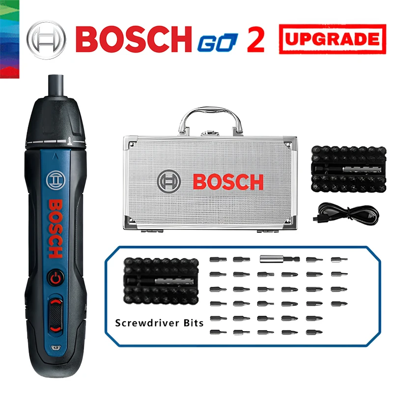 Bosch-Jeu de tournevis électriques sans fil Go2, perceuse électrique,  outils électriques Go, aste, automatique, 3.6V, original