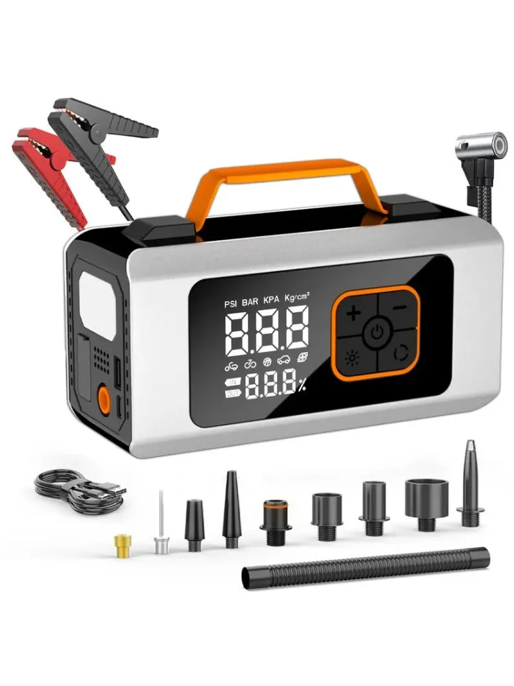 3000A Akü Takviye Cihazı 150Psi Hava Pompası Çok Fonksiyonlu Lastik Şişirme Cihazı Güç Bankası LED Işık 12V Araçlar için