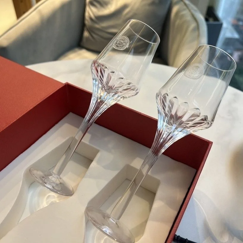 

High quality crystal pair glass gift box luxury goblet red wine glass wine ware gift