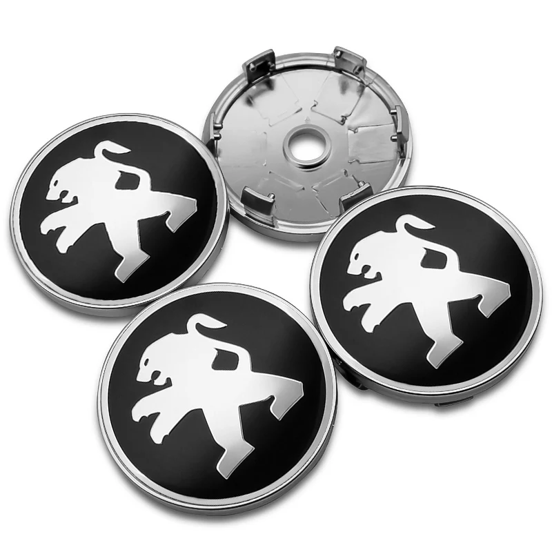 4x 60mm Peugeot Nabendeckel Felgendeckel Radkappen