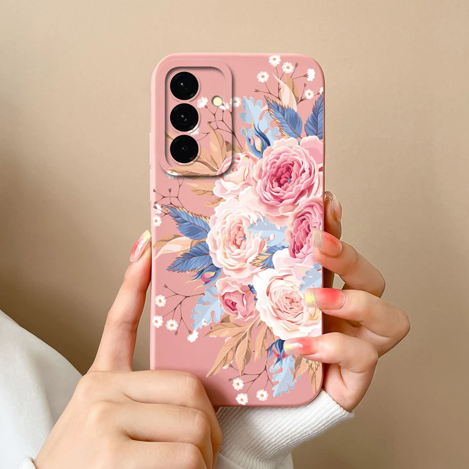 Leisure Flowers Soft Silicone Phone Cover - Full Protection Anti-Drop Housing