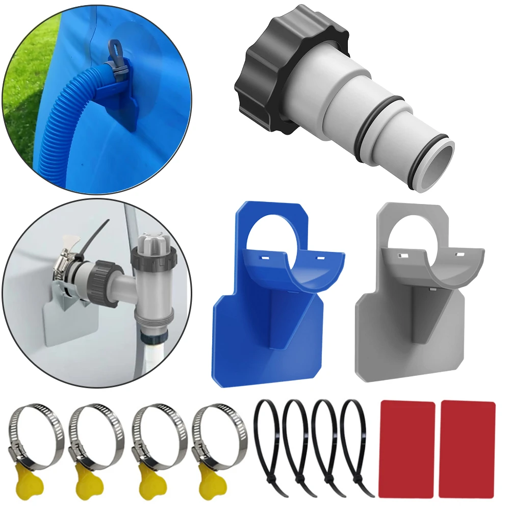 Sl Hose Adapter Pool With Thread, For 1.5"and 1.25" Connections, Gray 2