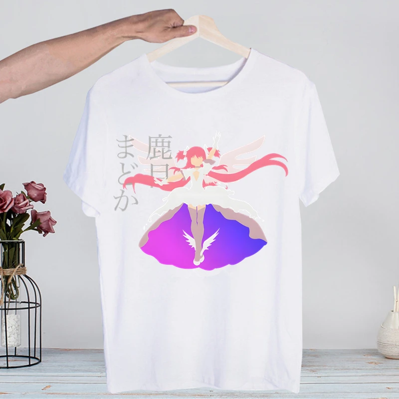 Retro Washed Madoka Magica Graphic Tee - Men’s Harajuku Streetwear