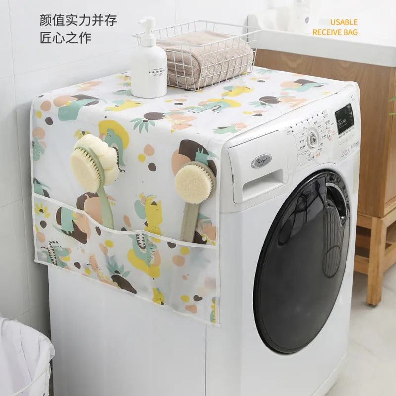 New Refrigerator Washing Machine Dust Cover Hanging Bag PEVA Washable Dust and Oil Proof Household Appliances Cover