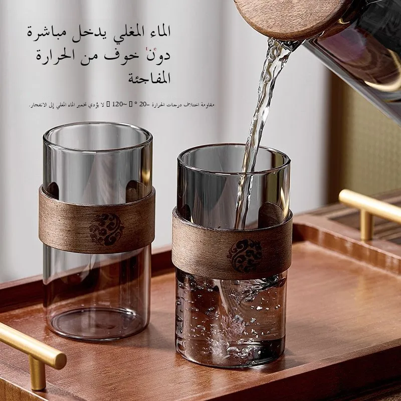 Juego de tazas de vidrio resistentes a altas temperaturas para beber y preparar té. Sensación de lujo para el hogar, la sala de estar o para servir a los invitados. - Image 2