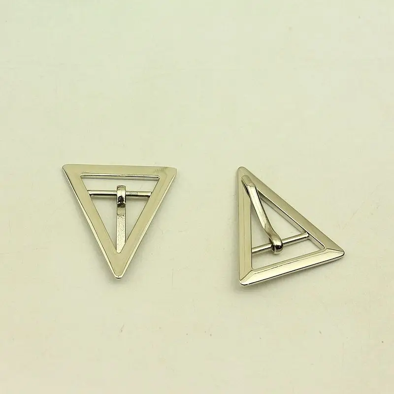 30pcs ID20mm Metal Flat Triangle Pin Buckles Webbing Strap Adjust Adjuster Clasp Hook DIY Garment Shoes Decoration Buckle