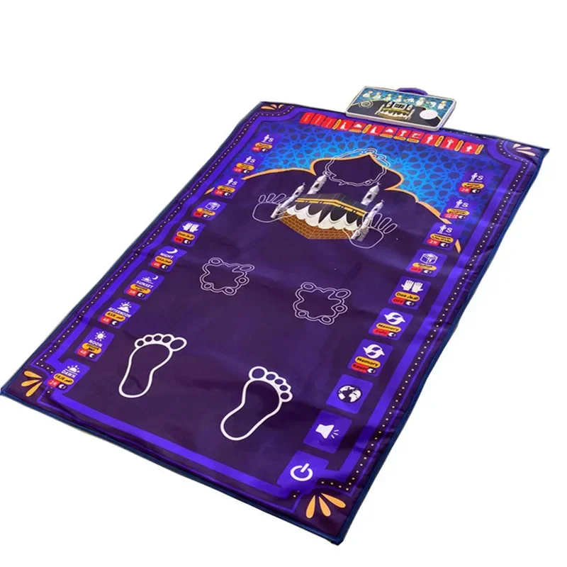 

Hot Praying Mat Educational Interactive Rug Salah Muslim Kids Gift Apis De Priere Islam Electronic Worship Blanket with Compass