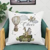 Personalised Woodland Animal Print Pillowcase Custom Name Cushion Cover Kid Birthday Jungle Party Decor Nursery Baby Shower Gift 4