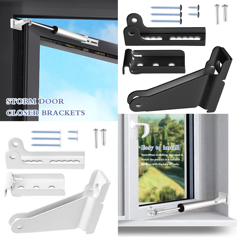 1/2PCS Storm Door Closer Bracket, Reinforced Repair Jamb Bracket Compatible with Andersen Emco, Larson, Pella