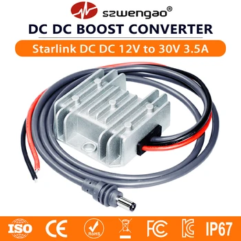 Starlink Boost แหล่งจ่ายไฟ 12 V/24 V ถึง 57V 4.5A DC DC Converter 9-28V Step Up ตัวควบคุมกันน้ําสําหรับแผงพลังงานแสงอาทิตย์ 1