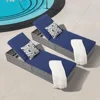 Outdoor Chaise Lounge Chair, Pool Rattan Chaise Lounge Chair with Navy Blue Cushion, Grey PE Wicker, Steel Frame, Set of 2 4