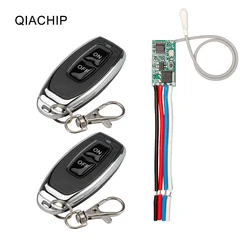 QIACHIP 433MHz Mini Wireless Relay RF Remote Control Switch DC 3.6V 5V 9V 12V 24V LED Lamp Controller Micro Receiver Transmitter