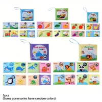 Ensemble de livres en tissu lavable pour bébé, jouets sensoriels froissés sans BPA avec anneaux de dentition et Pages multi-texturées pour nourrissons de 0 à 12 mois 6