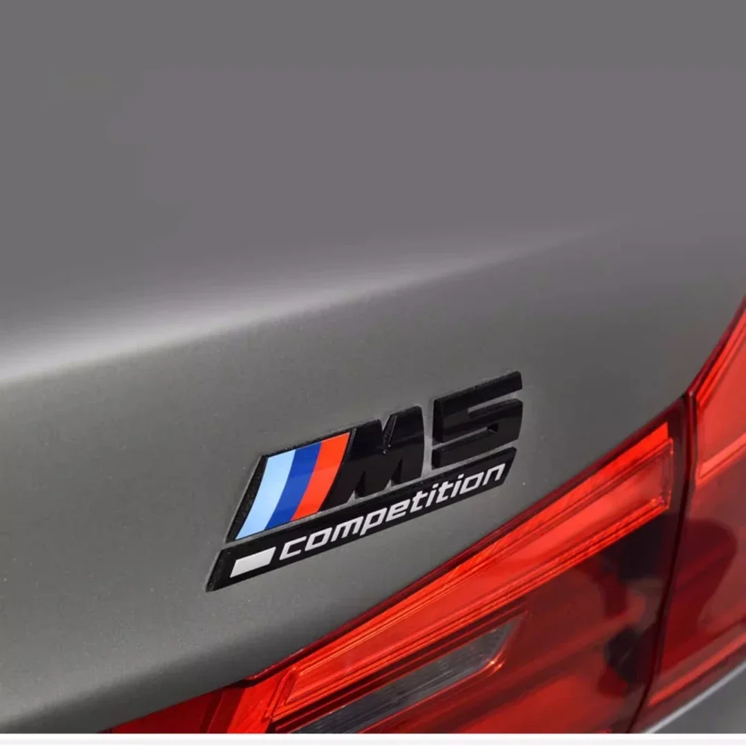 BMW 썬더 에디션용 광택 블랙 컴피티션 바, 밑줄 엠블럼, 자동차 트렁크 스티커, M1 M2 M3 M4 M5 M6 M7 M8 X3M X4M X5M X6M 용