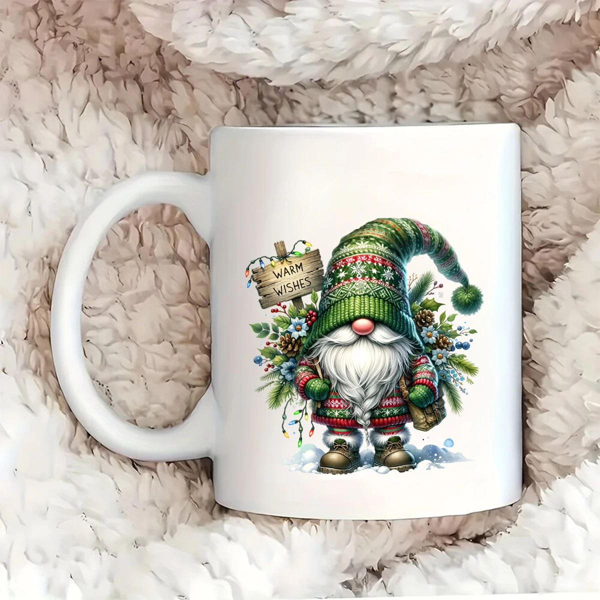 DTF Transfer Sticker 12pcs Christmas Winter Santa Claus Gnome UV DTF Cup Wrap Transfer Sticker Glass Coffee Mugs Decoration