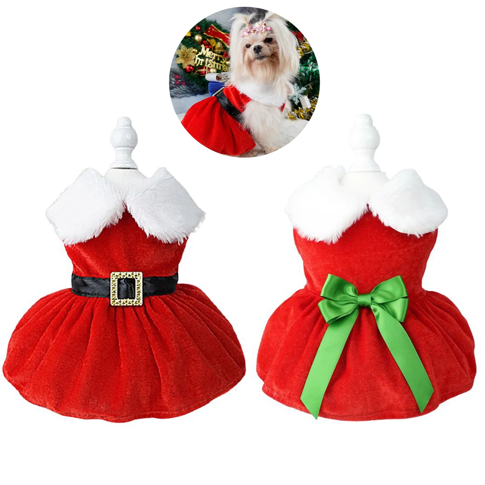 Pet Christmas Party Dresses for Cat and Small Dogs 2