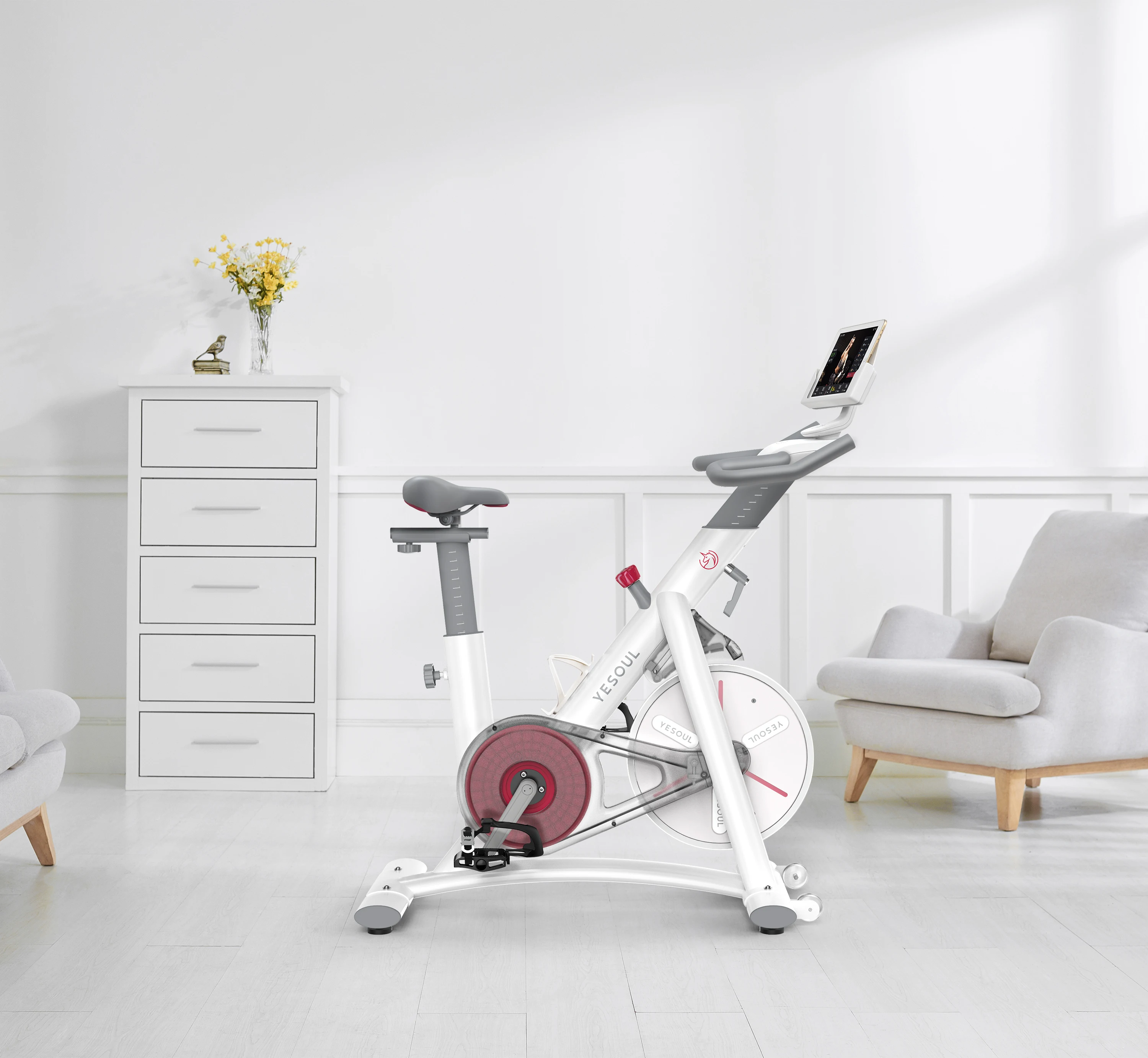 

EU in stock S3 woman home spinning bike ultra-quiet Indoor exercise health fitness equipment weight loss gym running bike