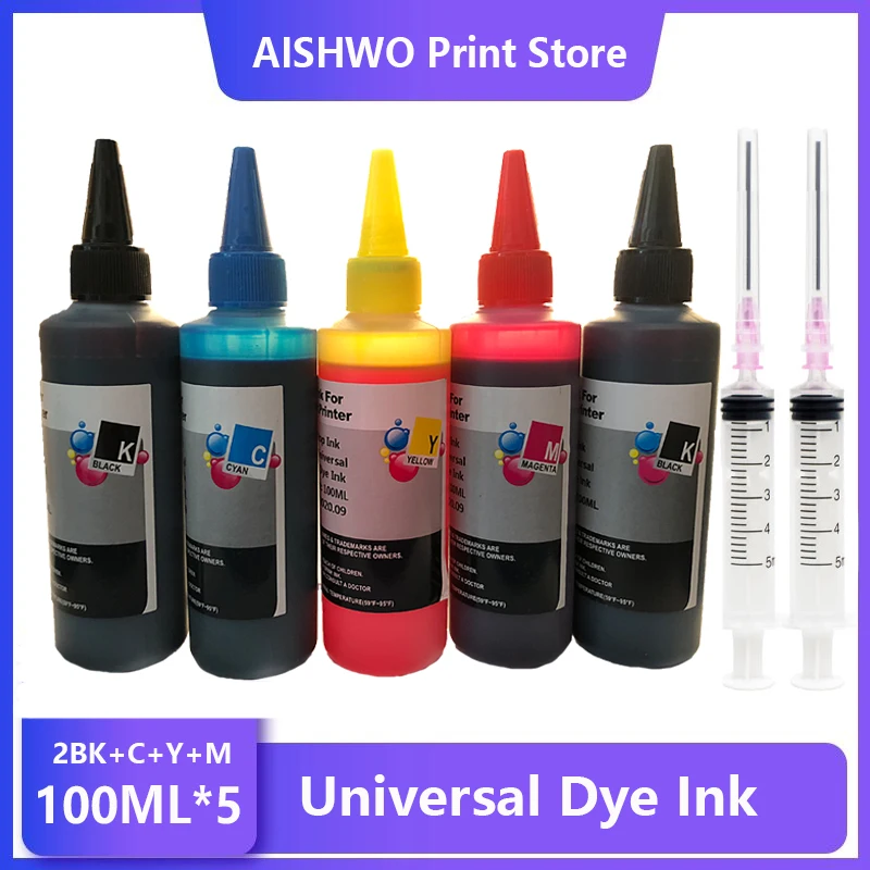 

100ML Refill Dye Ink Kit for Epson for Canon for HP for Brother for Lexmark for Dell Printer 4 Colors for printer ink all models