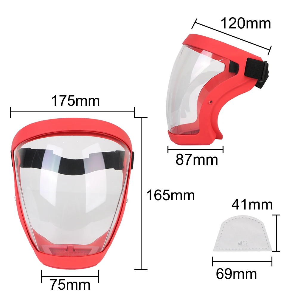 Motorcycle Bicycle Cycling Dusting Mask Oil-splash Proof Mask Protection Face Cover With Filters Kitchen Tool Full Face Shield