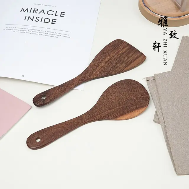 Cookware Natural Health Wooden Kitchen Tool Kitchenware Rice Spoon Wood Spatula Cooking Utensil Turner Shovel