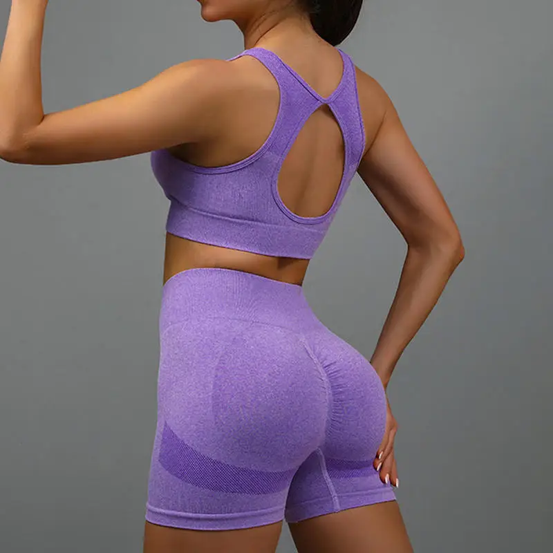 Womens Yoga Set - Fitness Vest  Shorts for Running and Workouts