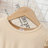 Robe de tempérament élégante pour filles, couleur unie, en mousseline de soie, à la mode, pour filles de 1 à 6 ans, robe de soirée printemps-automne 2