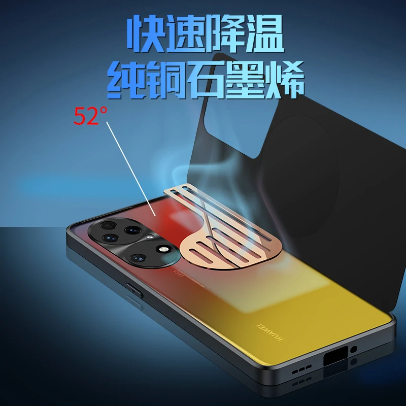Graphene Cooling Phone Case for Huawei P60 P50 P40 Pro Plus Case Phone Cooler Cooling Radiator Heat Dissipation Metal Cover