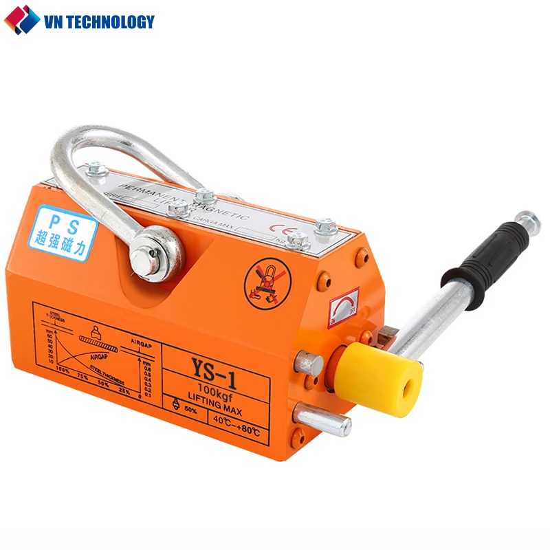 100/200/400/600KG Permanent magnet lifter,Strong Magnetic Crane powerful magnetic lifting permanent magnet suction cup