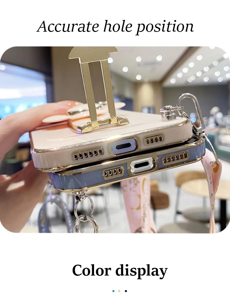 Coque avec support de moulin à vent rotatif, étui avec lanière pour iPhone 14 11 Pro 13 12 Mini 8 7 6 6S Plus 10 X Xr Xs Max SE 2020_voghion.com
