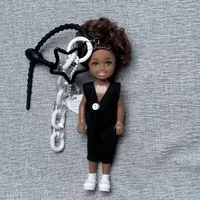 Princess Doll Pendant Keychain Backpack Hanging DIY Change Clothes Bag Charm Car Key Ring Bag Decor for Barbie Doll Accessories 1