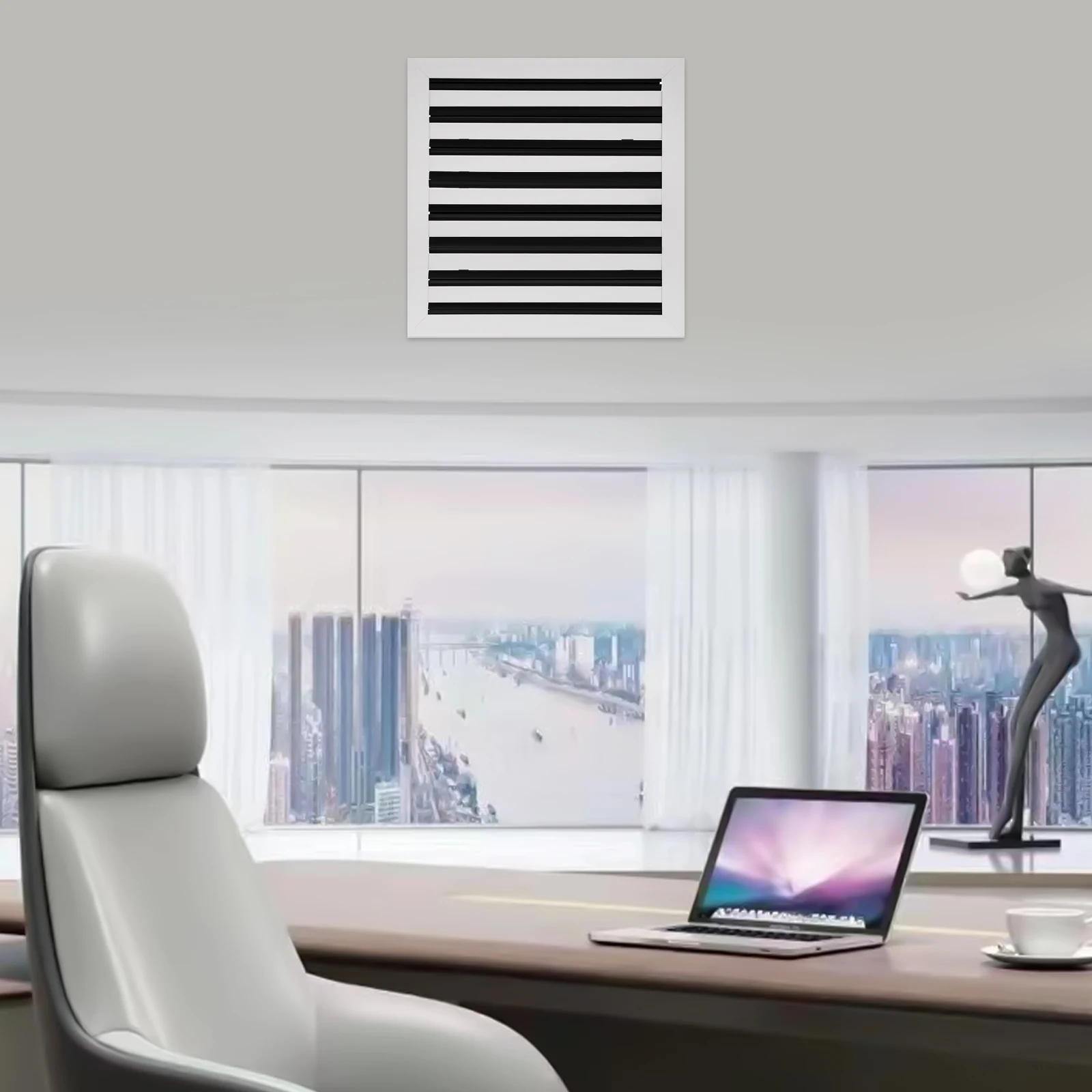 AC Vent Cover Decorative Air Vent Modern Standard Linear Slot Diffuser White Register Grille for Ceiling Walls Floors