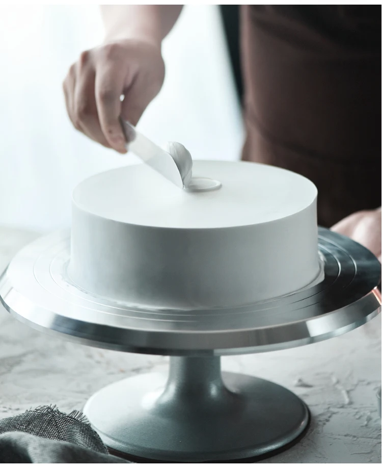 Cake Turntable Aluminum alloy 8 10 12 inch Baking tool mounted cream cake table Turntable Rotating table stand base turn Decorating