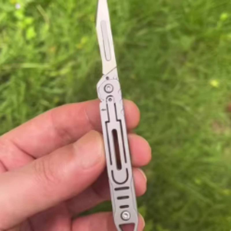 다기능 접이식 유틸리티 나이프, 카드 바늘, 드라이버, 크로우바, 나이프, No. 11 수술용, 교체 가능한 칼날, 날카로운 키