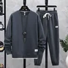 Men's Tracksuit 2 Piece Waffle Hoodie Sweatsuits Sets Athletic Jogging Suits Spring Autumn Casual Sports Suit Fashion Tracksuit 2