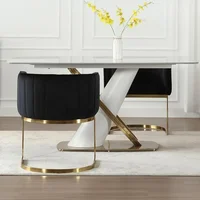 Dining Chairs Set of 4 Kitchen and Dining Room Chairs with Arms Mid Century Modern Dining Chair 2