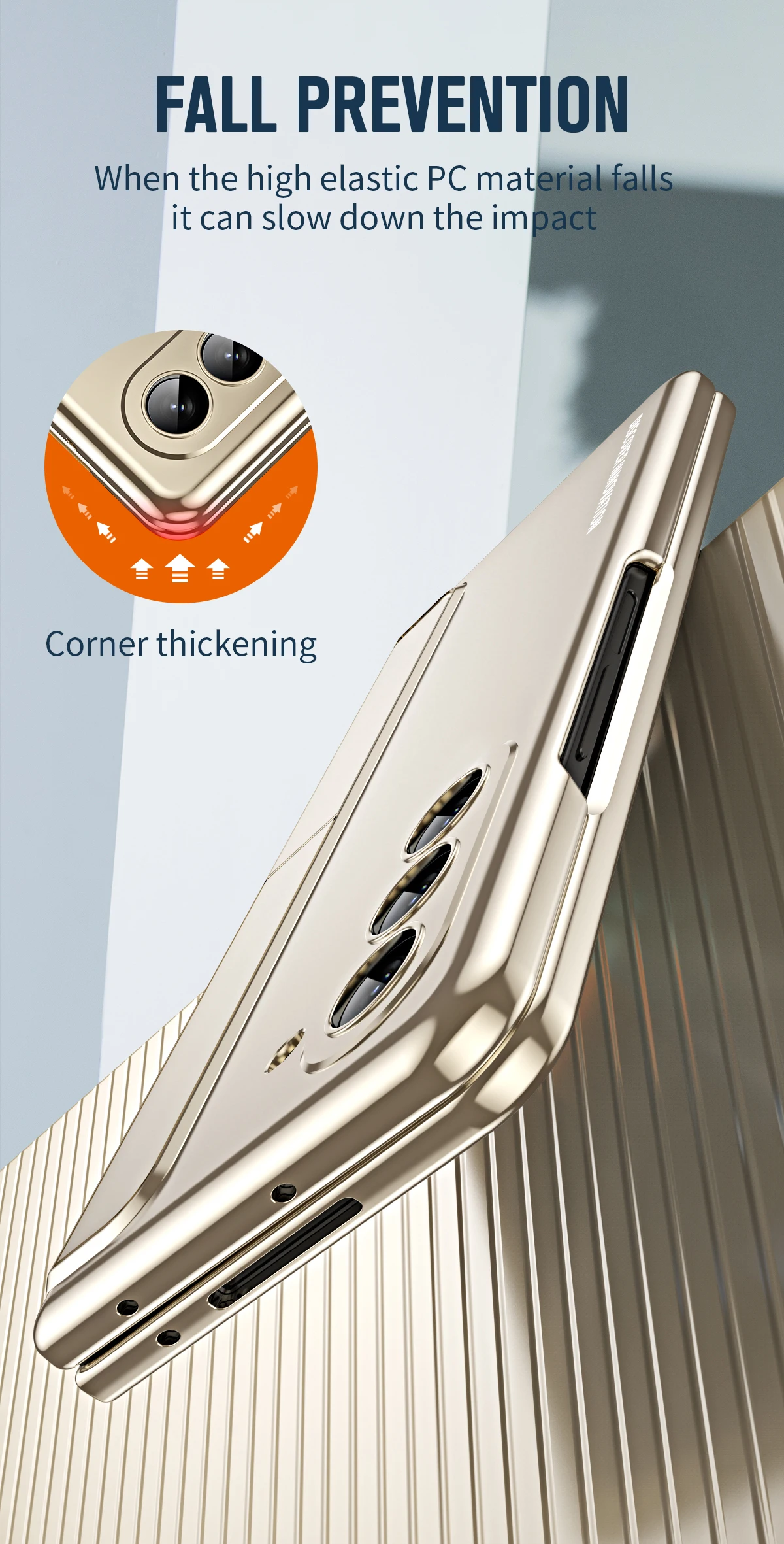 Case For Samsung Galaxy Z Fold 5 4 5G Detachable Pen Slot Holder Bracket Plating Plastic Cover With Front Screen_voghion.com
